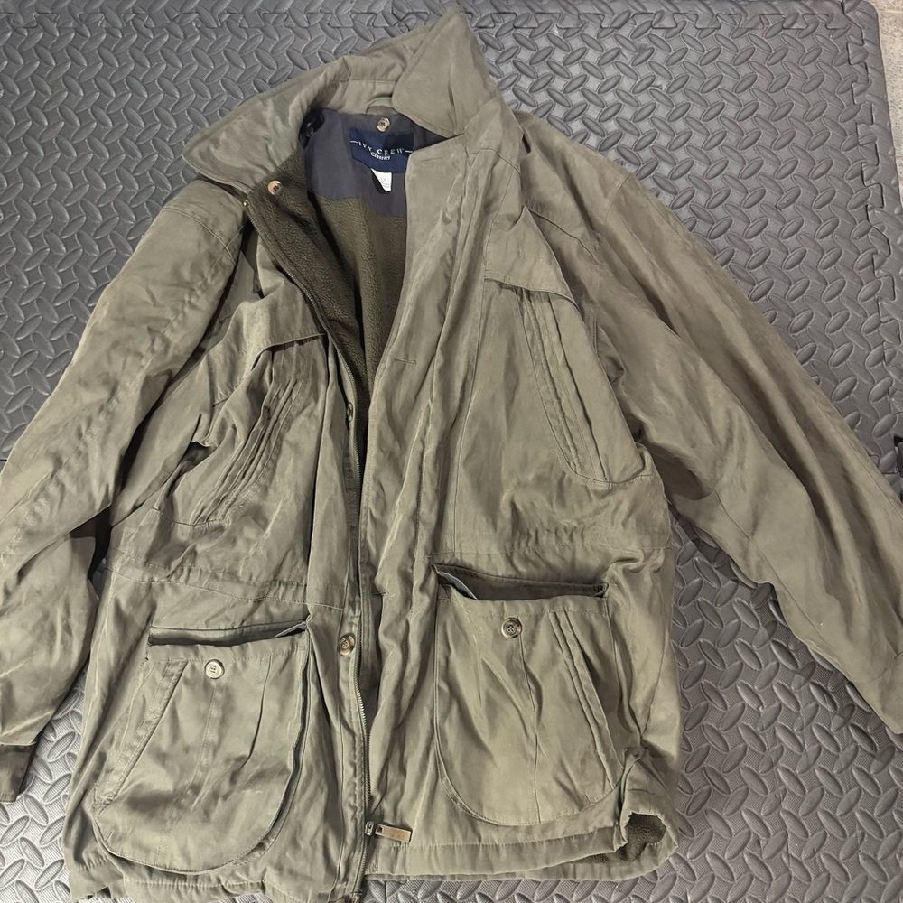 Ivy crew green vintage field coat men’s size Large